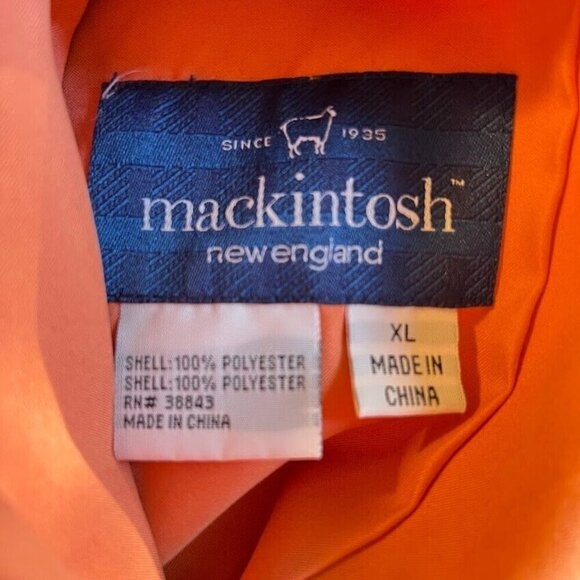 Macintosh New England Reversible Jacket With Hood Black And Coral XL - Picture 5 of 6